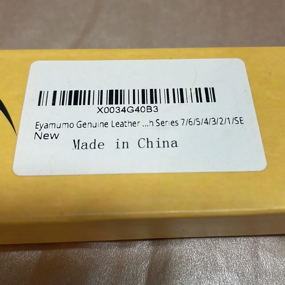 NIB Eyamumo Genuine Leather Smart Watch Buckle Band Compatible With Series 1-7